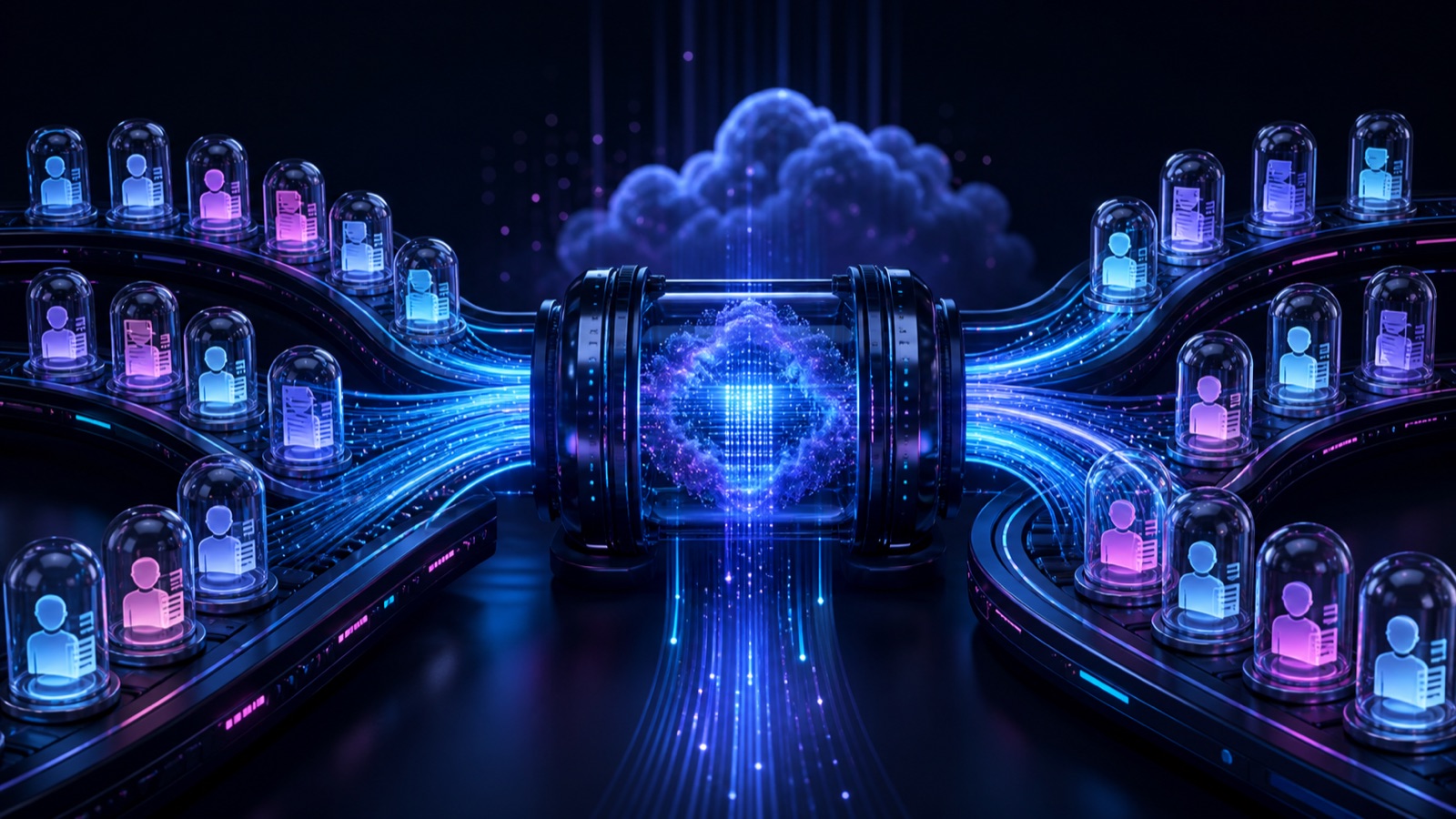 Student decisions moving through an orderly asynchronous AI batch-processing system